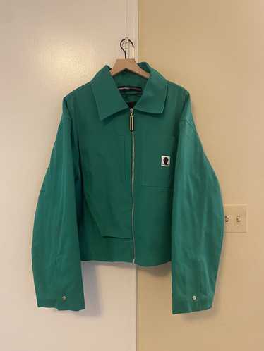 SPENCER BADU Green Spencer Badu cropped bomber zi… - image 1