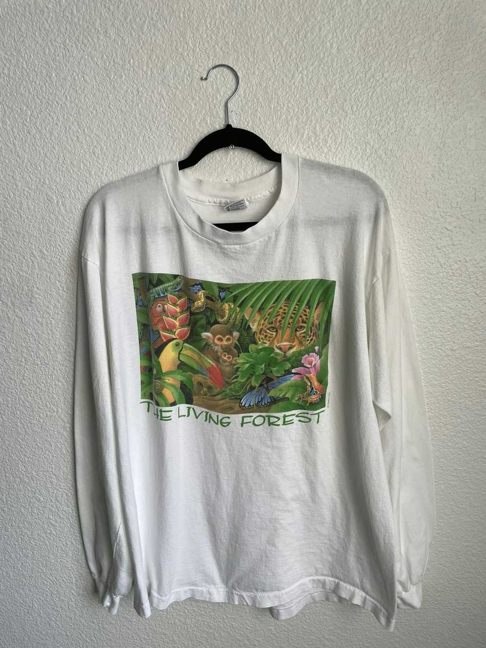 Anvil Vintage 1990s The Living Forest Long Sleeve… - image 1