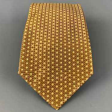 Borrelli Beige Taupe Checkered Silk Tie - image 1