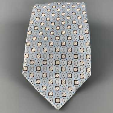 Ermenegildo Zegna Blue Brown Dots Silk Tie - image 1