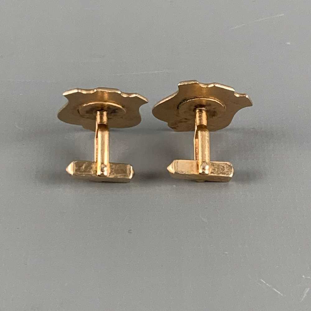 Other Navy Gold Crest Metal Cuff Links - image 3