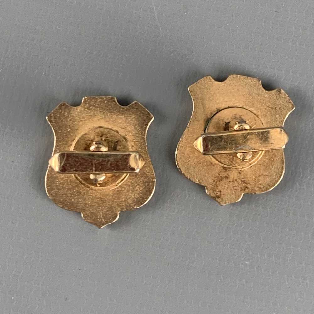 Other Navy Gold Crest Metal Cuff Links - image 4