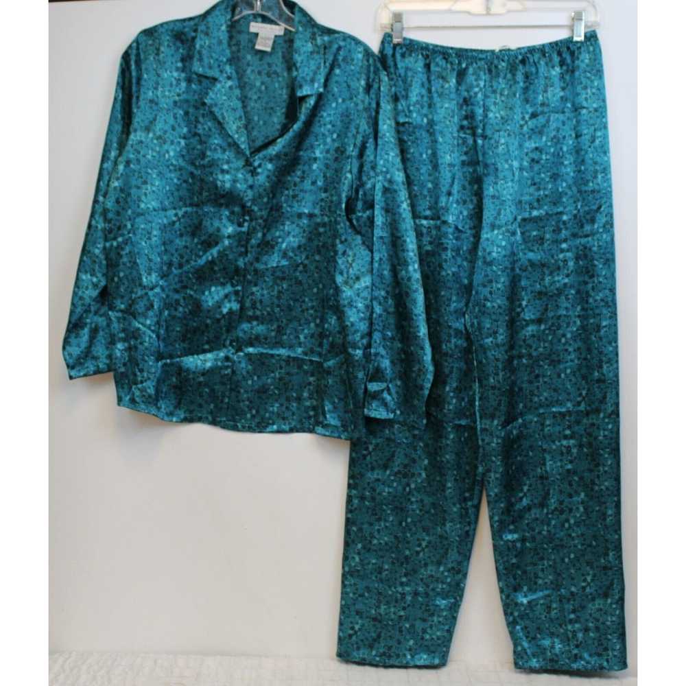 Other Morgan Taylor Intimates Teal Blue Satin 2 P… - image 1