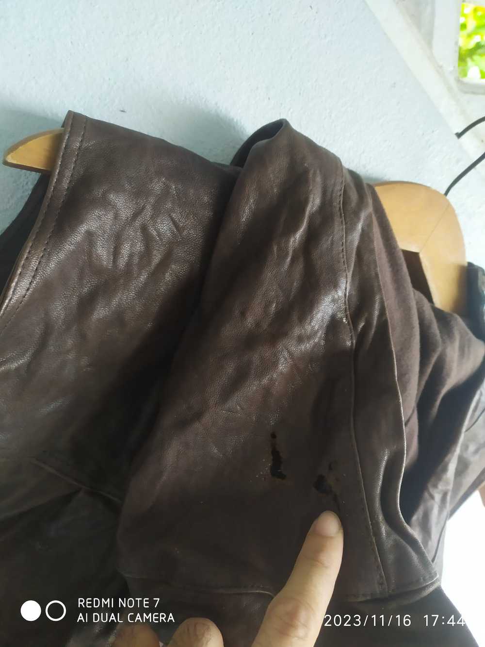 Designer × Japanese Brand × Leather Leather Hoodi… - image 3