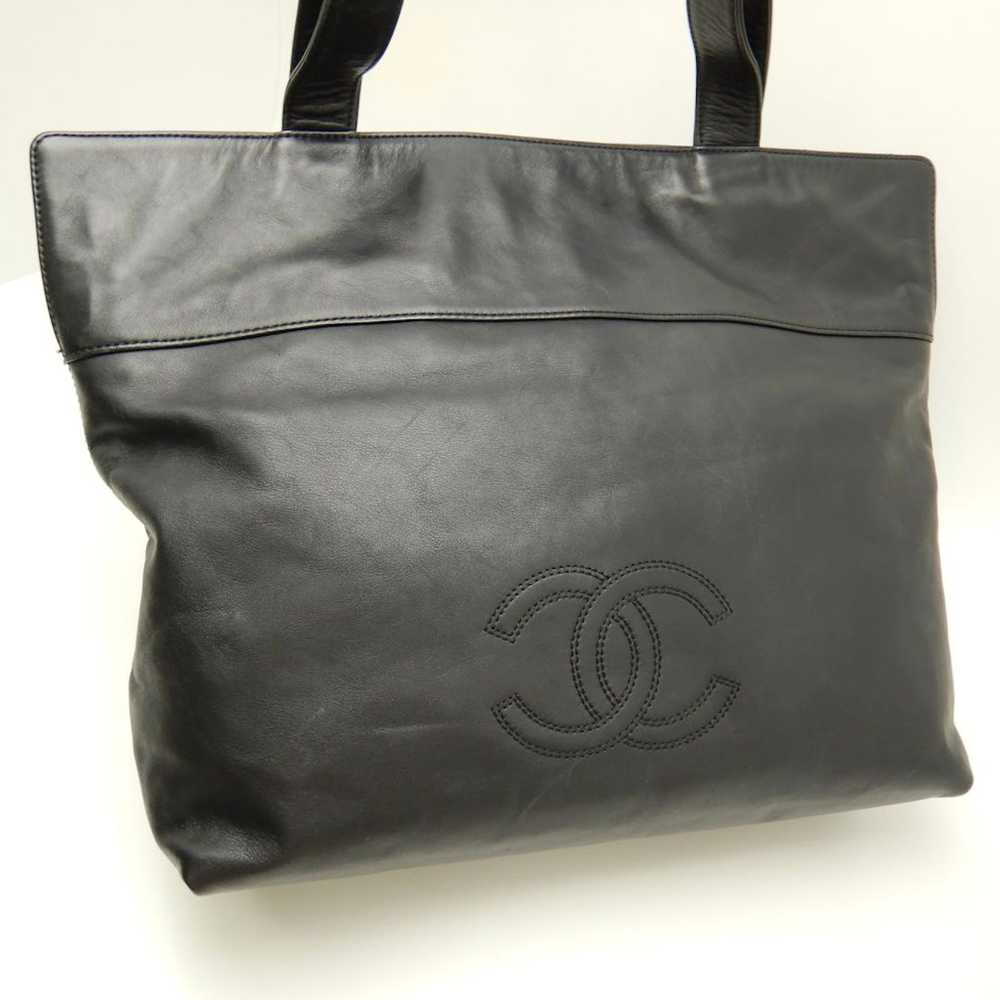 Chanel Chanel Tote Bag Shoulder Lambskin Black He… - image 5