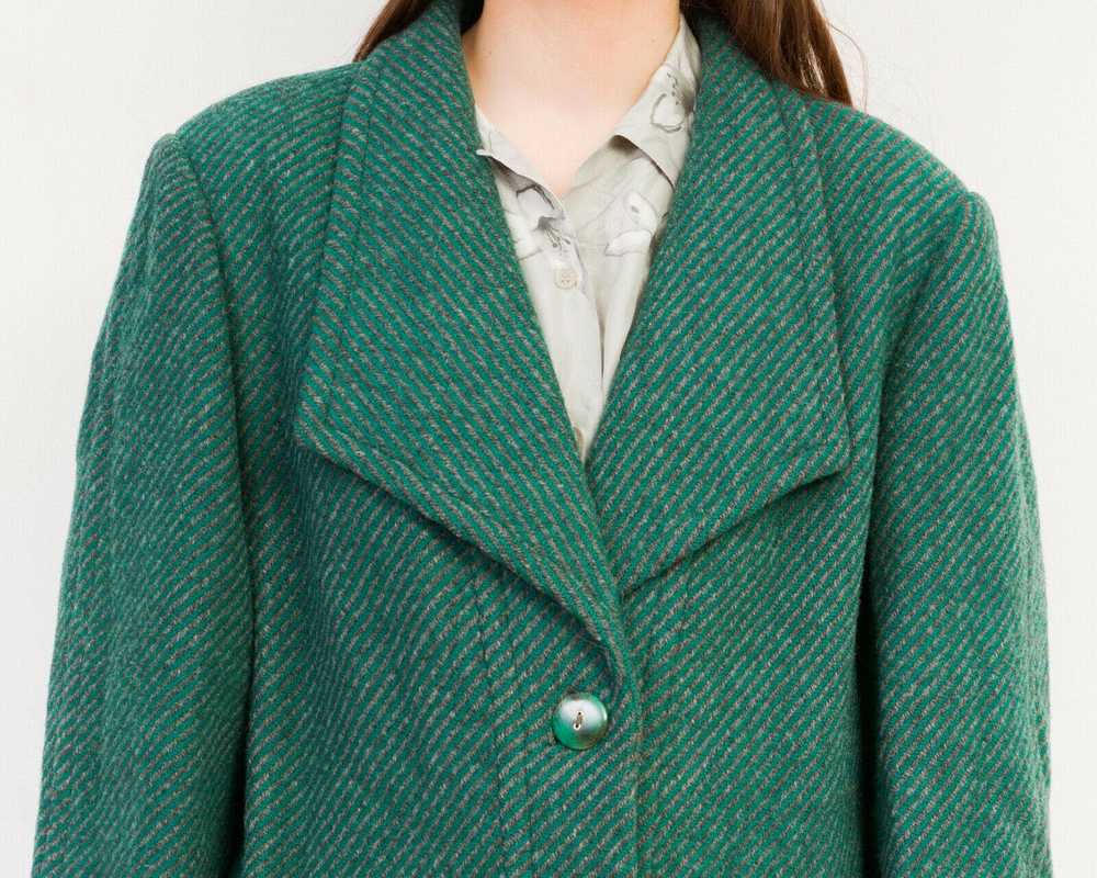 Tweed × Vintage 80's Wool Coat Jacket Overcoat Li… - image 5