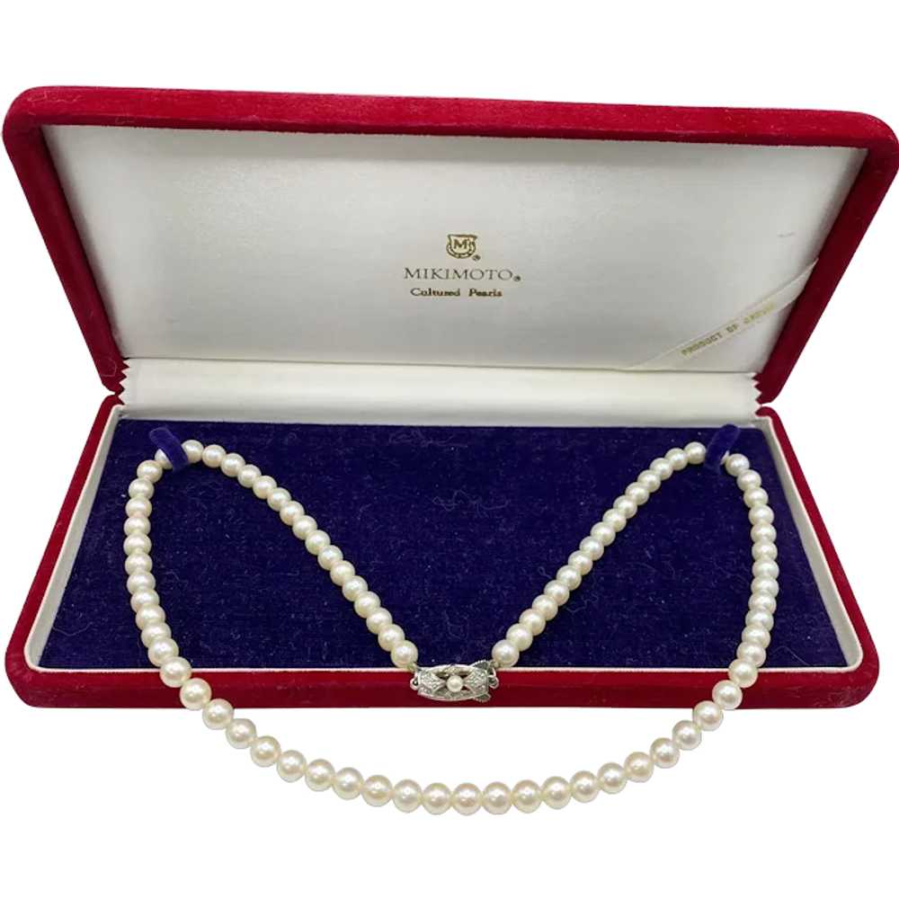 Mikimoto Japan Vintage Cultured Pearl Strand Neck… - image 1