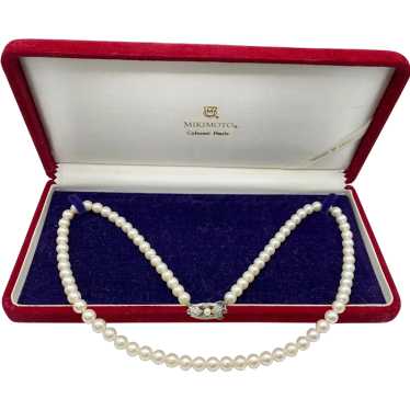 Mikimoto Japan Vintage Cultured Pearl Strand Neck… - image 1