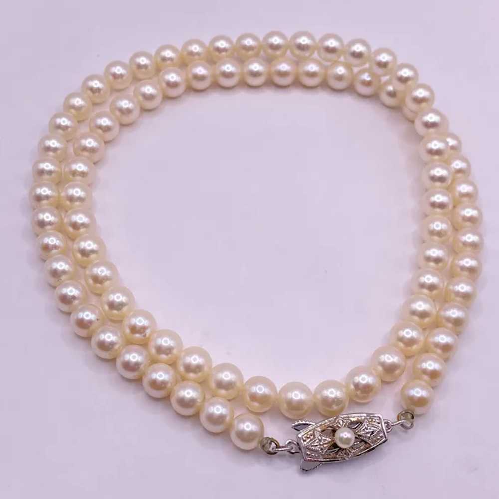 Mikimoto Japan Vintage Cultured Pearl Strand Neck… - image 2