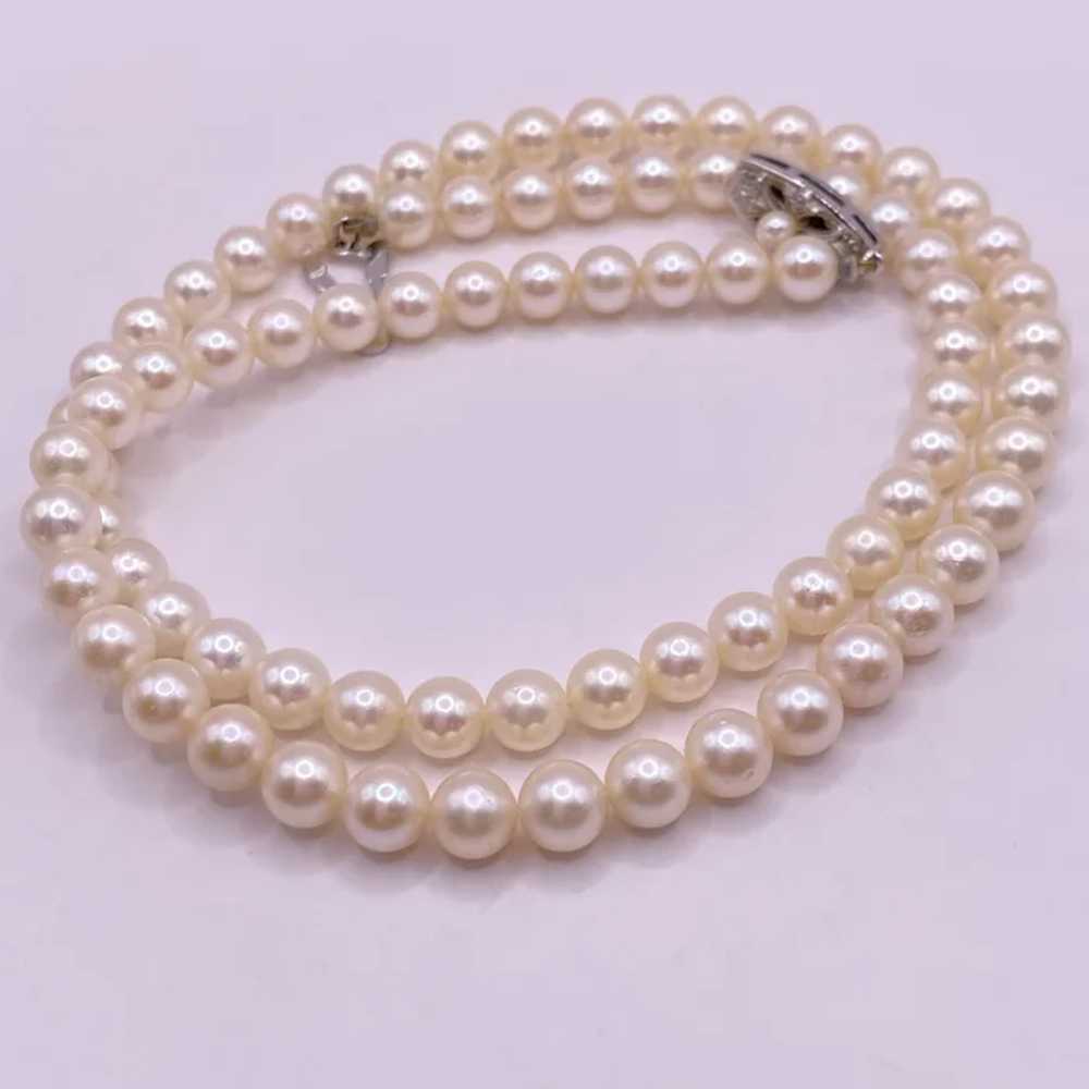 Mikimoto Japan Vintage Cultured Pearl Strand Neck… - image 3