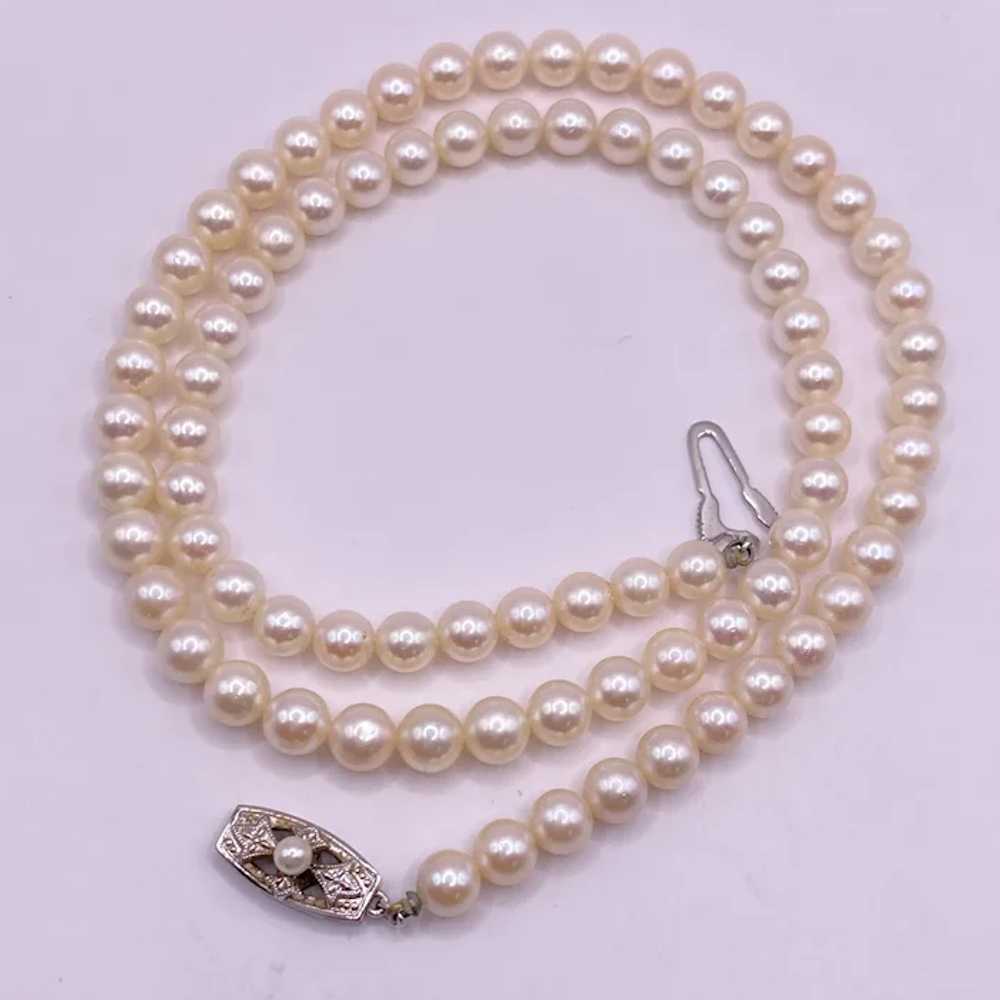 Mikimoto Japan Vintage Cultured Pearl Strand Neck… - image 4