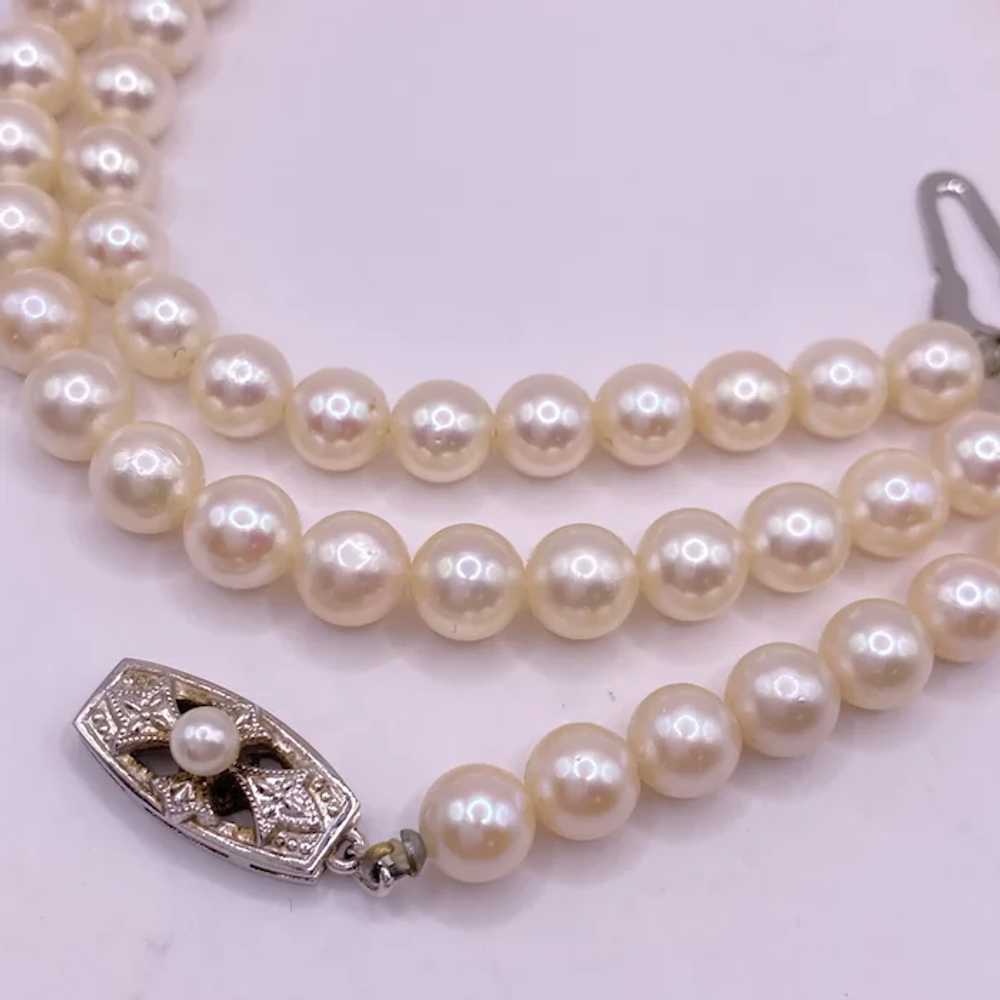 Mikimoto Japan Vintage Cultured Pearl Strand Neck… - image 5