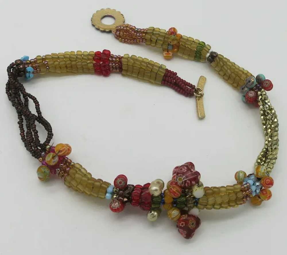 Amazing Italian Millefiori Glass Beads Hearts Mul… - image 10