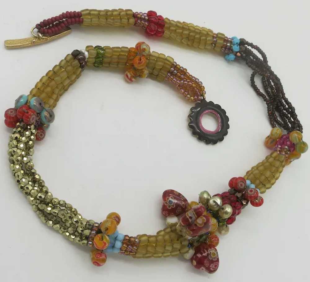 Amazing Italian Millefiori Glass Beads Hearts Mul… - image 7