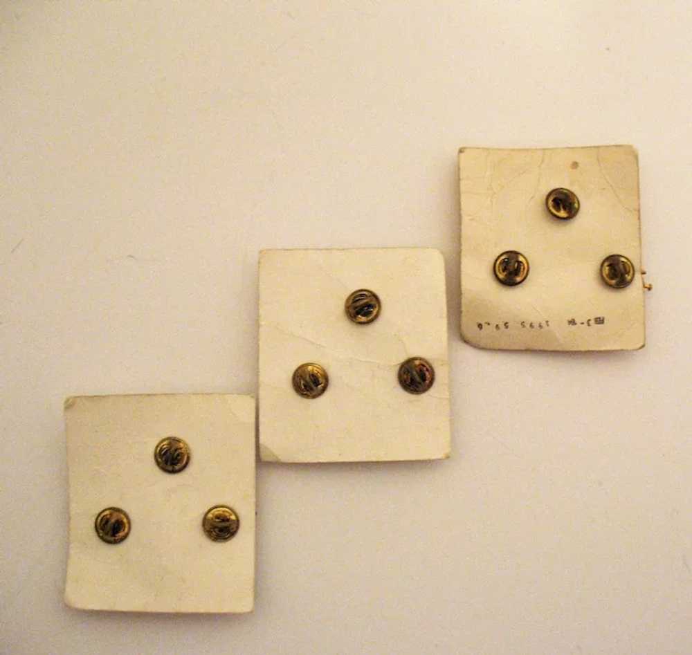 Very Rare Vintage Set of Three Carded Jeweled Bee… - image 6