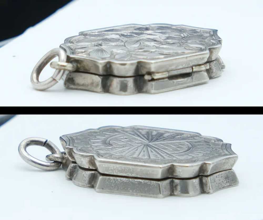 Antique Victorian Sterling Silver Locket Aestheti… - image 2
