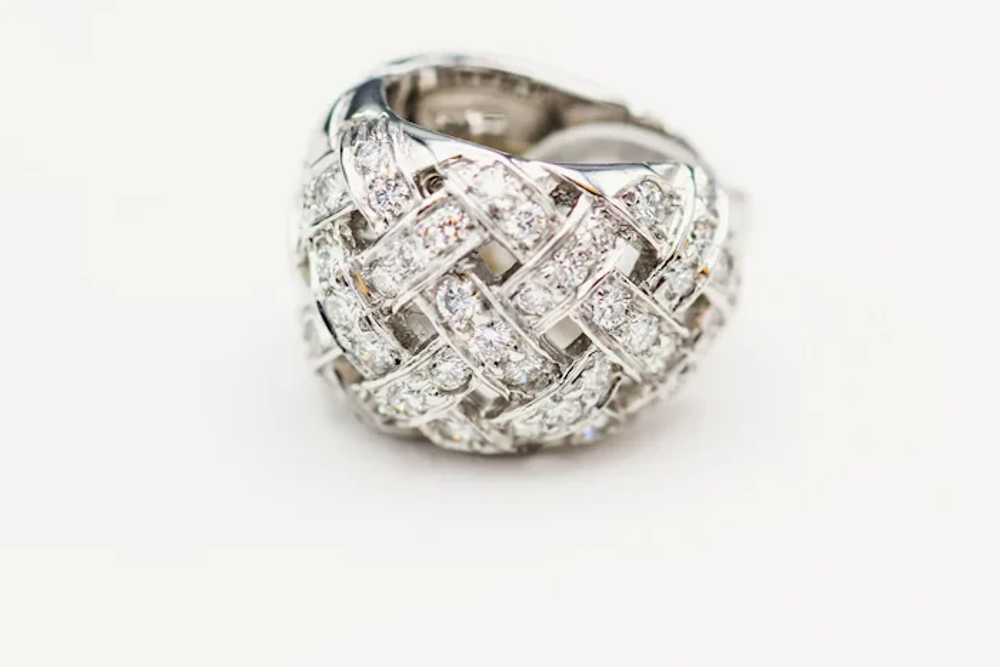 Tiffany & Co. Vannerie Diamond and Platinum Huggi… - image 6