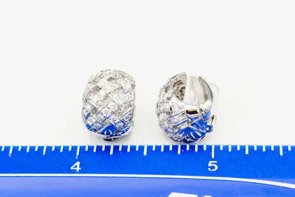 Tiffany & Co. Vannerie Diamond and Platinum Huggi… - image 9