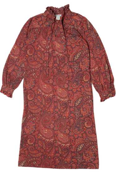 Vintage Paisley Neck Tie Mock Neck Matti Dress - image 1