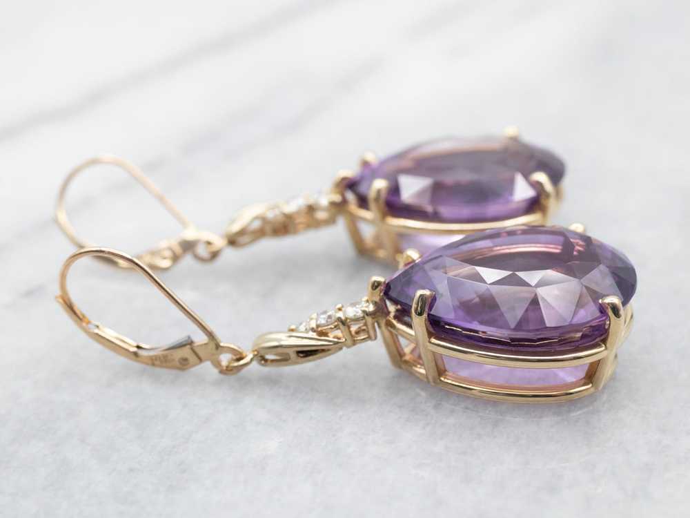 Amethyst and Diamond Statement Earrings - image 2