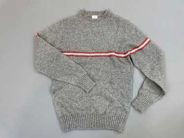 1980S DEADSTOCK 100% SHETLAND WOOL STRIPED SWEATER - image 1