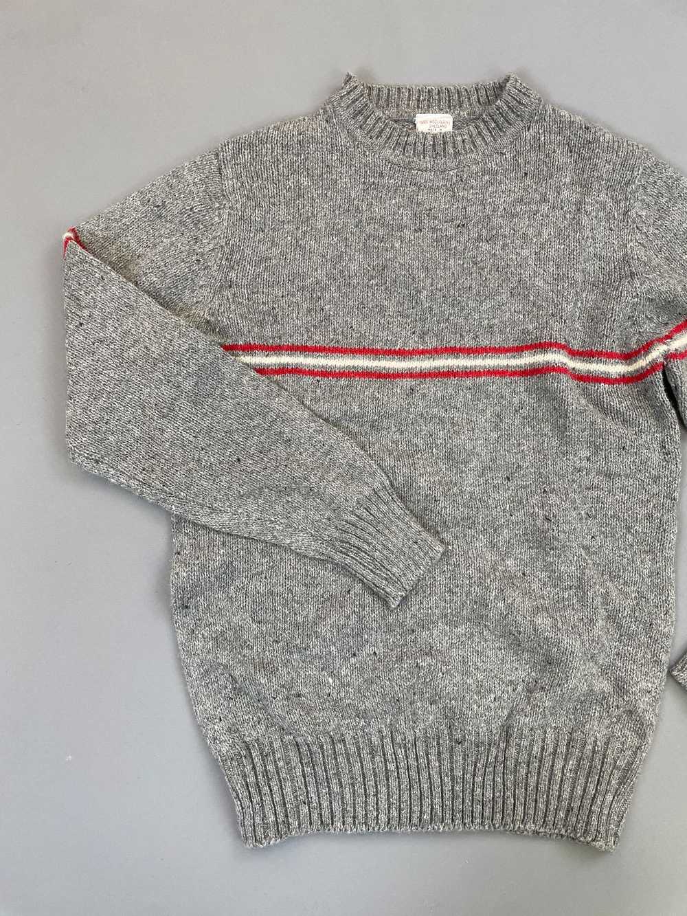 1980S DEADSTOCK 100% SHETLAND WOOL STRIPED SWEATER - image 2