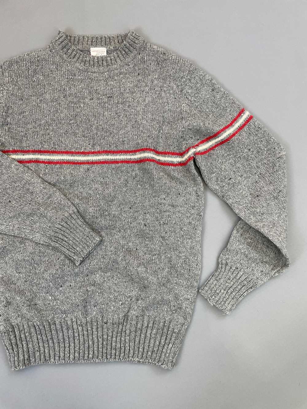 1980S DEADSTOCK 100% SHETLAND WOOL STRIPED SWEATER - image 4