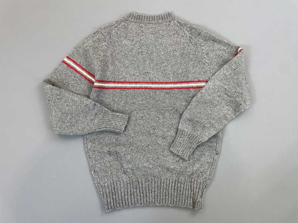 1980S DEADSTOCK 100% SHETLAND WOOL STRIPED SWEATER - image 5