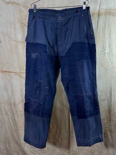Vintage Denim 1960s Swiss Work Pants / Chore Trousers Salt & Pepper Grey 