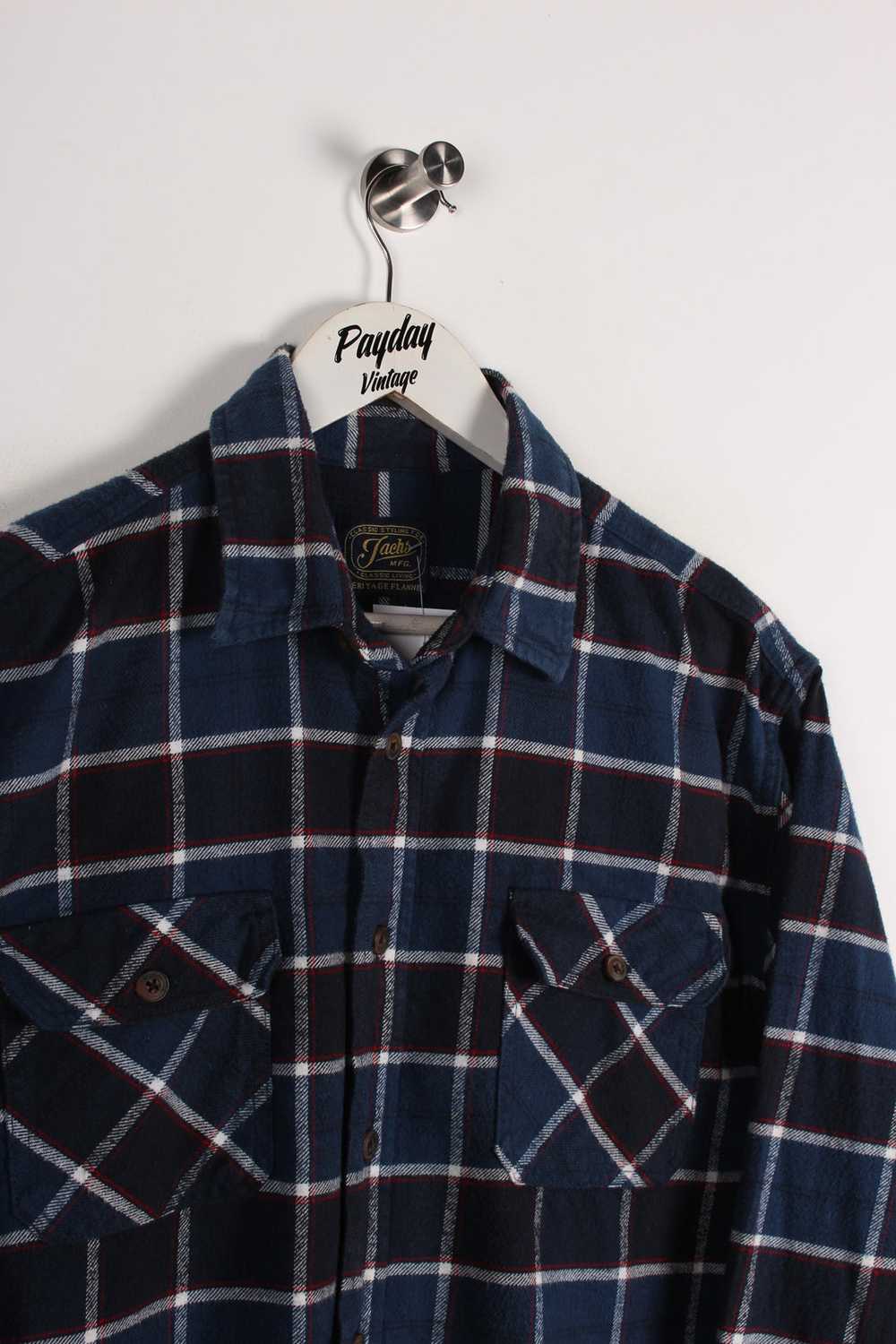 Vintage Plaid Flannel Shirt Large - image 2