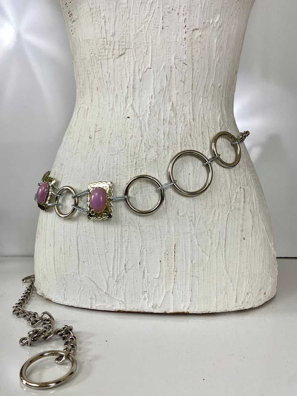 Waist silver chain belt - image 4