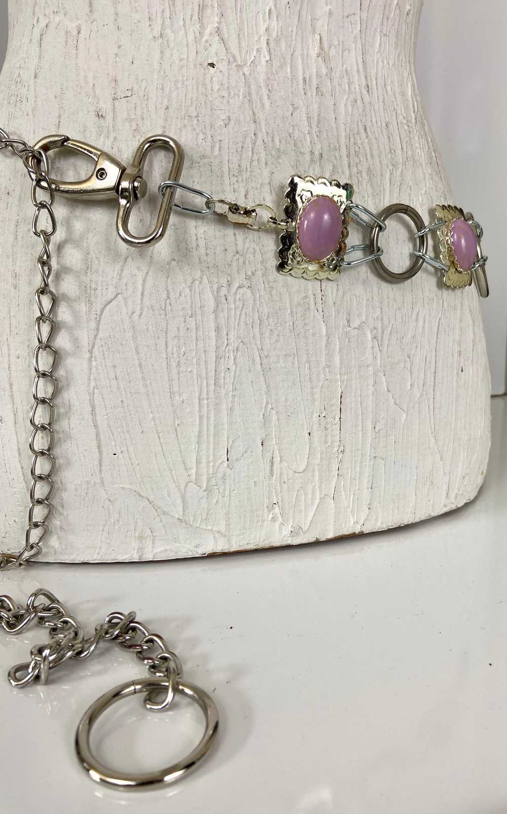 Waist silver chain belt - image 7