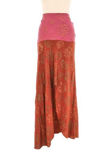 Romeo Gigli Glitter Motif Silk Skirt