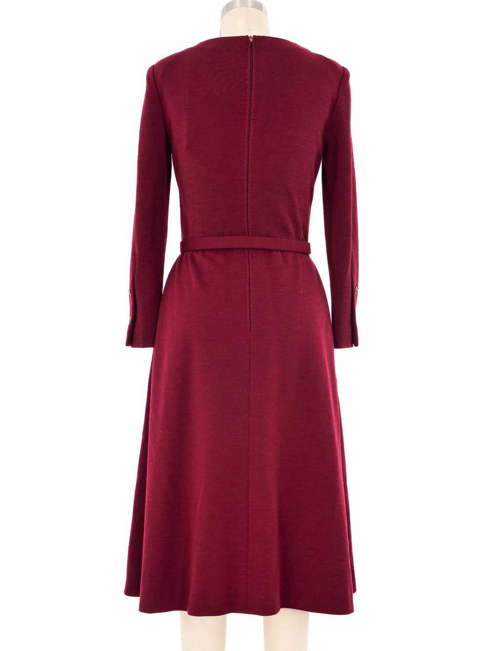 Chanel Maroon Wool Dress - image 4
