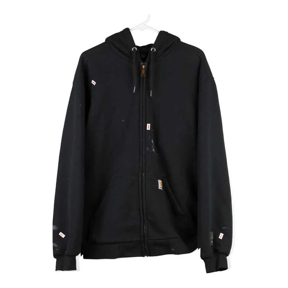 Carhartt Hoodie - Medium Black Cotton Blend - image 1