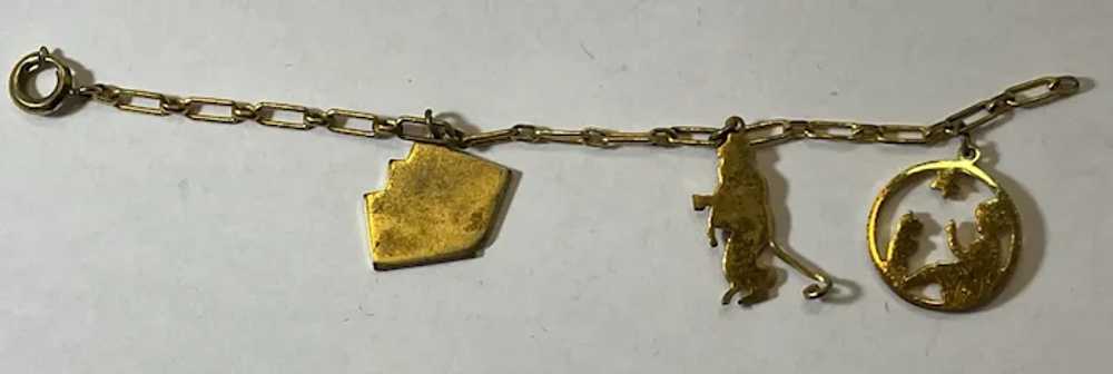 Rare 1930's Shirley Temple Enamel Charm Bracelet - image 2