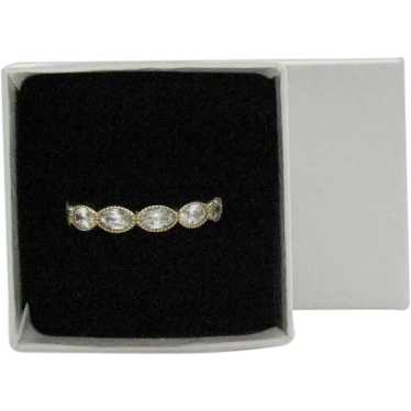 Gorgeous Sterling Vintage Navette Eternity Band Ri