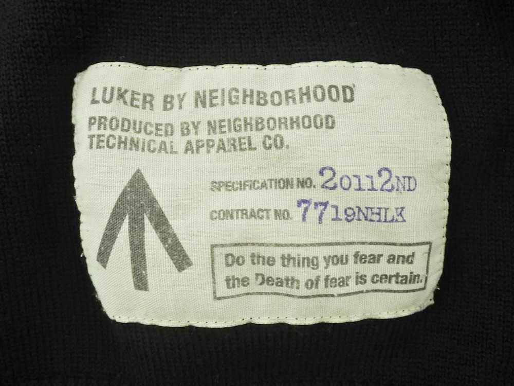 Neighborhood Sweater Wool Blend V-Neck Patch Card… - image 8