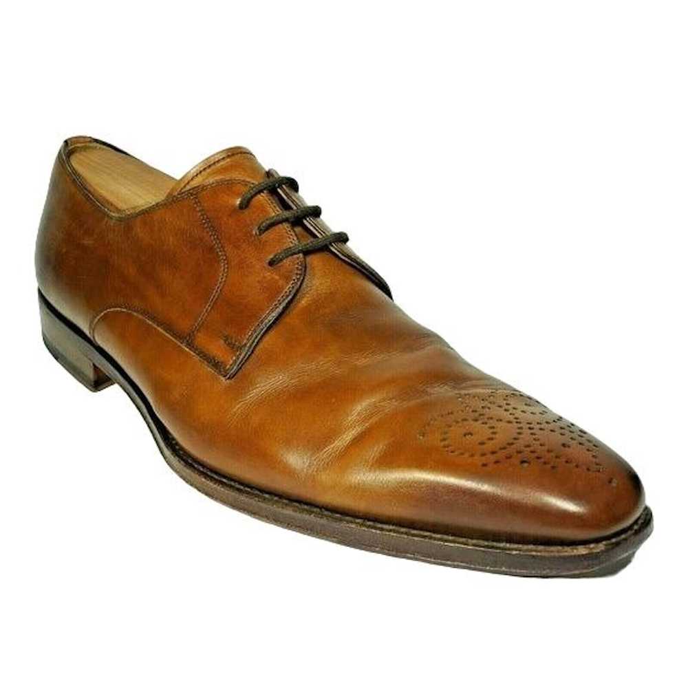 Magnanni Magnanni Men 9.5 Brown Full Leather Meda… - image 1