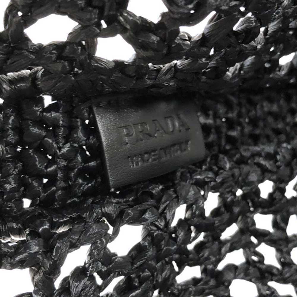Prada Prada Raffia Tote Bag Black - image 6