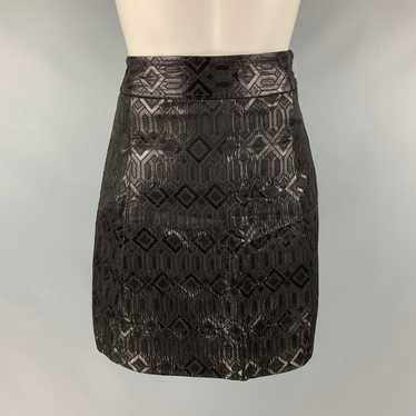 Tory Burch Black Acetate Rayon Pleated Mini Skirt
