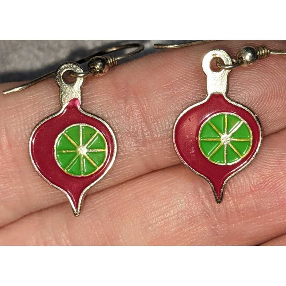 Other Vintage OTC Holiday Lime Earrings - image 1