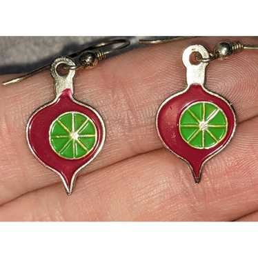 Other Vintage OTC Holiday Lime Earrings - image 1