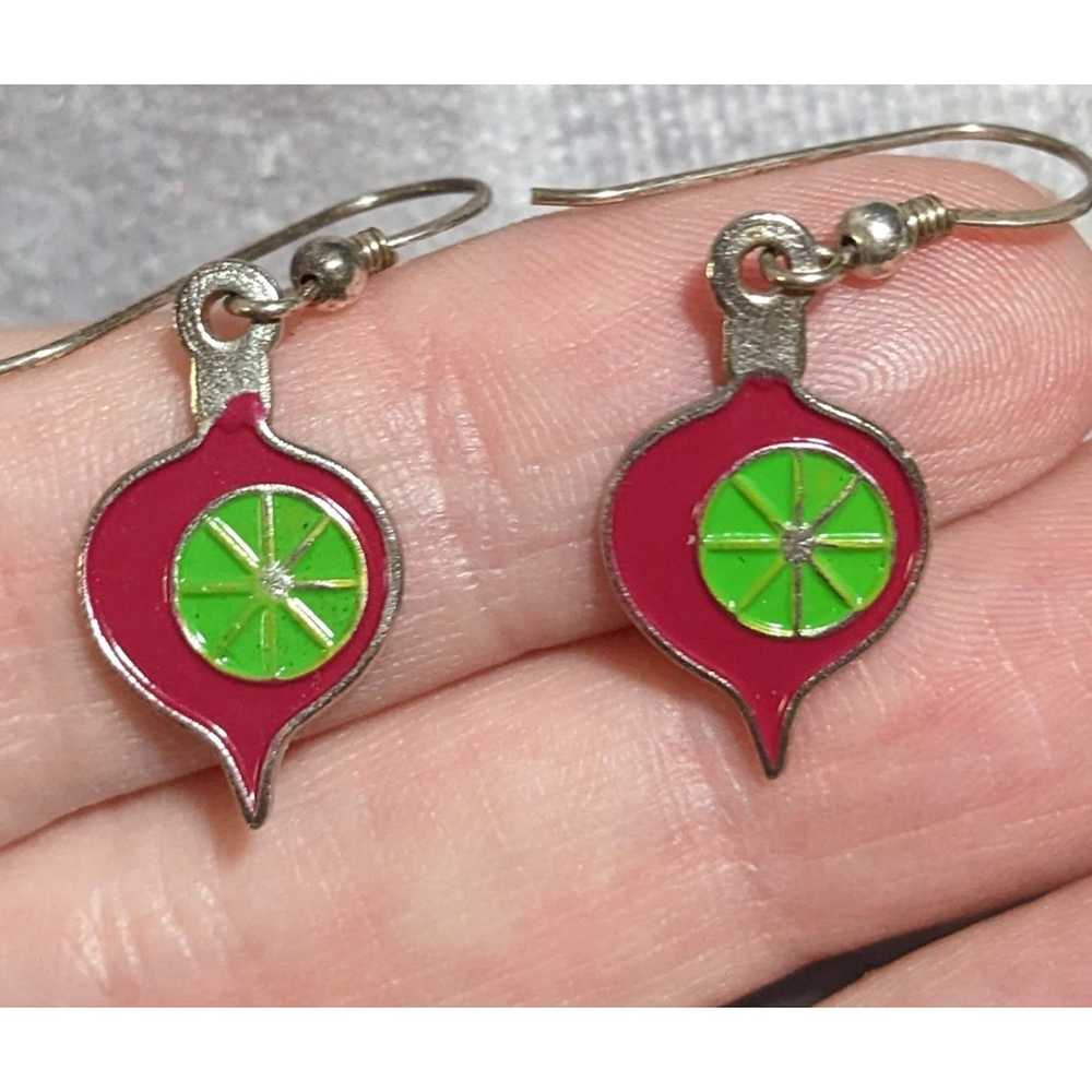 Other Vintage OTC Holiday Lime Earrings - image 2