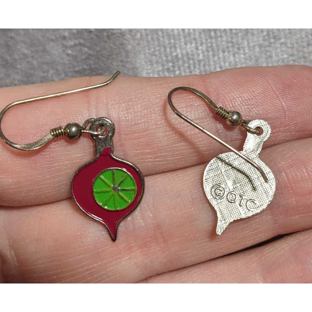 Other Vintage OTC Holiday Lime Earrings - image 3
