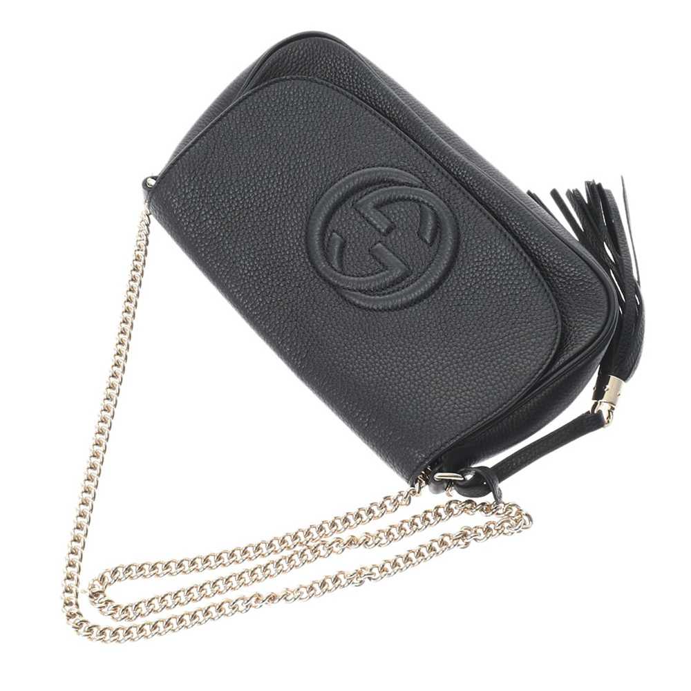 Gucci Gucci Soho Chain Black Leather Shoulder Bag - image 3