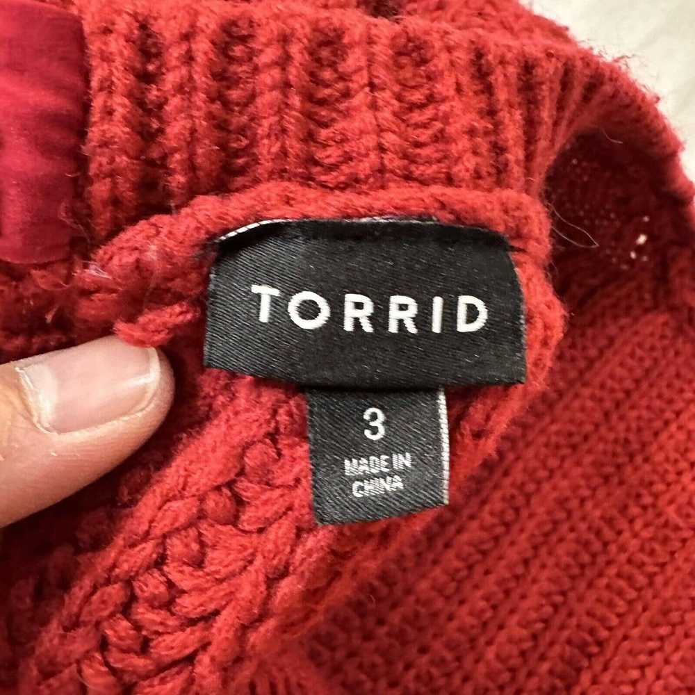 Other Torrid Sweater Women’s Size 3 Red Knit Acry… - image 5