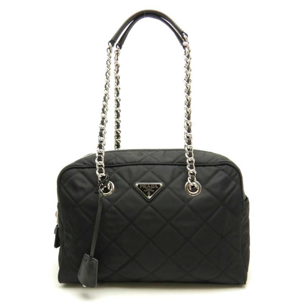 Prada Prada Chain Tote Bag Quilted Taste Nylon Bl… - image 1