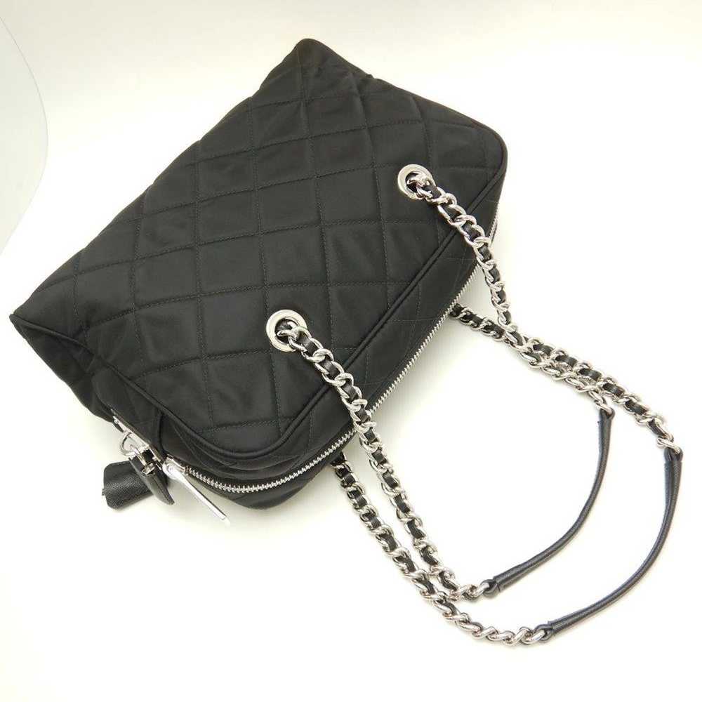 Prada Prada Chain Tote Bag Quilted Taste Nylon Bl… - image 3