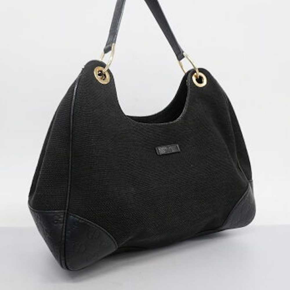 Gucci Gucci Shima Canvas Leather Shoulder Bag - image 2